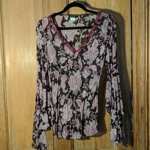 1990's Vintage Allen B. Dressy VNeck Top EUC